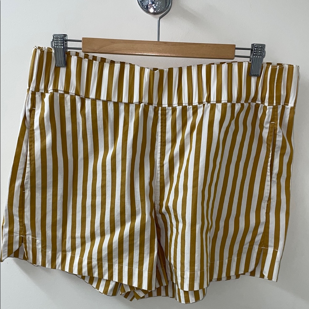 AYR Mustard and White Striped Women's Shorts